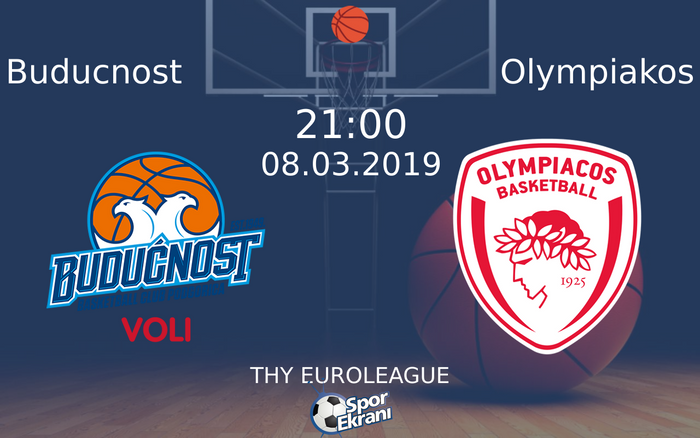 08 Mart 2019 Buducnost vs Olympiakos maçı Hangi Kanalda Saat Kaçta Yayınlanacak?