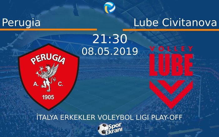 08 Mayıs 2019 Perugia vs Lube Civitanova maçı Hangi Kanalda Saat Kaçta Yayınlanacak?
