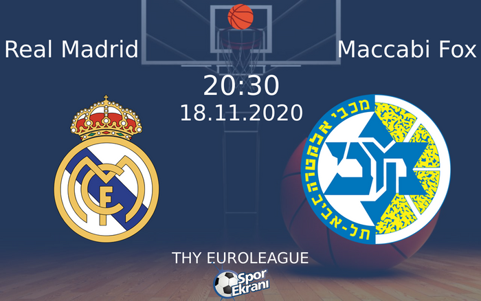 18 Kasım 2020 Real Madrid vs Maccabi Fox maçı Hangi Kanalda Saat Kaçta Yayınlanacak?