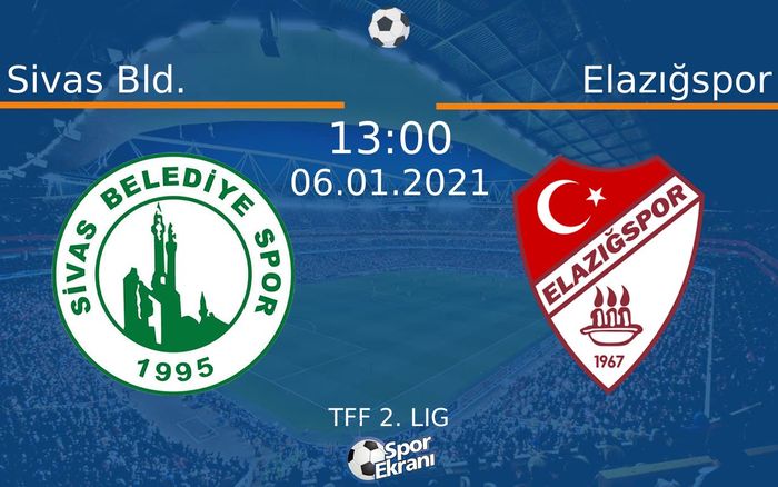 06 Ocak 2021 Sivas Bld. vs Elazığspor maçı Hangi Kanalda Saat Kaçta Yayınlanacak? 06 Ocak 2021 Sivas Bld. vs Elazığspor maçı Hangi Kanalda Saat Kaçta Yayınlanacak?
