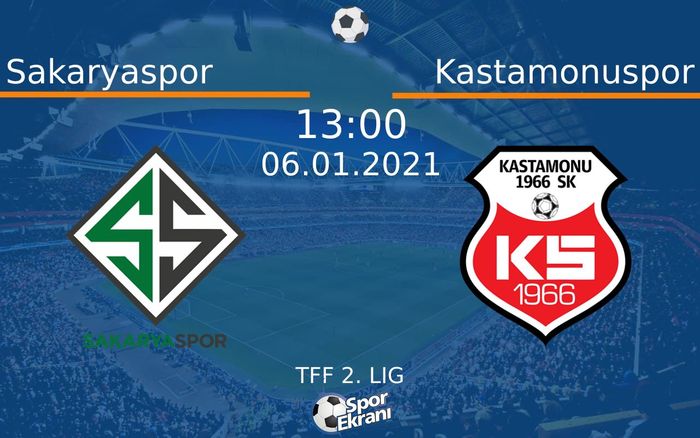 06 Ocak 2021 Sakaryaspor vs Kastamonuspor maçı Hangi Kanalda Saat Kaçta Yayınlanacak? 06 Ocak 2021 Sakaryaspor vs Kastamonuspor maçı Hangi Kanalda Saat Kaçta Yayınlanacak?