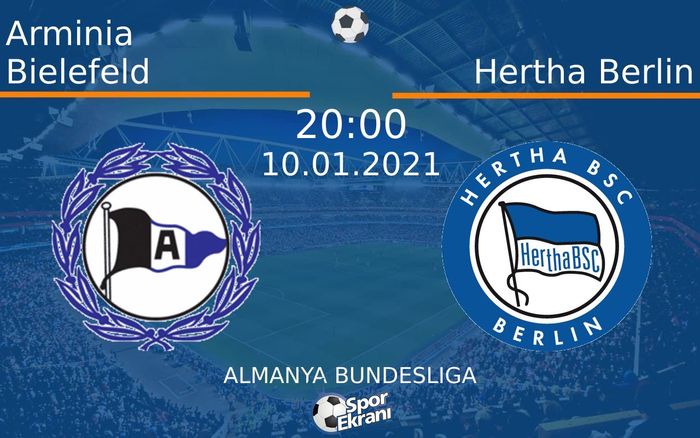 10 Ocak 2021 Arminia Bielefeld vs Hertha Berlin maçı Hangi Kanalda Saat Kaçta Yayınlanacak? 10 Ocak 2021 Arminia Bielefeld vs Hertha Berlin maçı Hangi Kanalda Saat Kaçta Yayınlanacak?