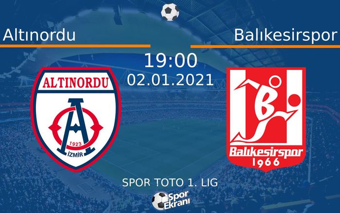 02 Ocak 2021 Altınordu vs Balıkesirspor maçı Hangi Kanalda Saat Kaçta Yayınlanacak? 02 Ocak 2021 Altınordu vs Balıkesirspor maçı Hangi Kanalda Saat Kaçta Yayınlanacak?