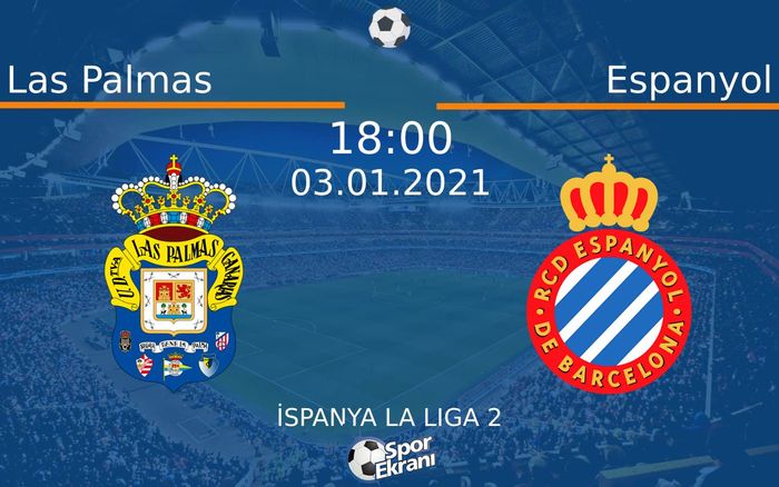 03 Ocak 2021 Las Palmas vs Espanyol maçı Hangi Kanalda Saat Kaçta Yayınlanacak? 03 Ocak 2021 Las Palmas vs Espanyol maçı Hangi Kanalda Saat Kaçta Yayınlanacak?