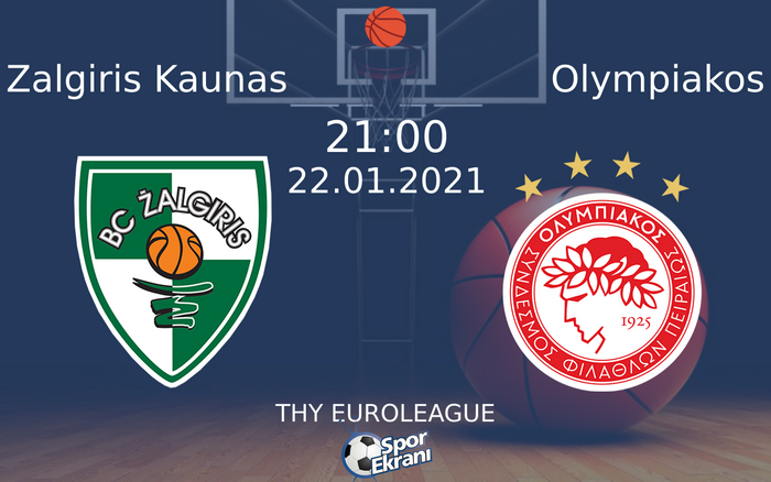 22 Ocak 2021 Zalgiris Kaunas vs Olympiakos maçı Hangi Kanalda Saat Kaçta Yayınlanacak? 22 Ocak 2021 Zalgiris Kaunas vs Olympiakos maçı Hangi Kanalda Saat Kaçta Yayınlanacak?