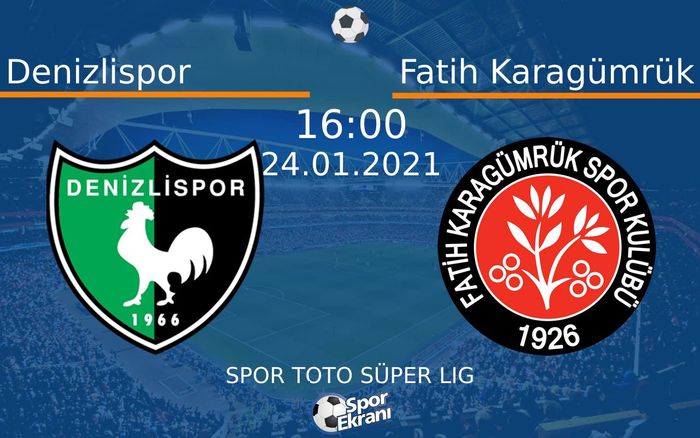 24 Ocak 2021 Denizlispor vs Fatih Karagümrük maçı Hangi Kanalda Saat Kaçta Yayınlanacak? 24 Ocak 2021 Denizlispor vs Fatih Karagümrük maçı Hangi Kanalda Saat Kaçta Yayınlanacak?