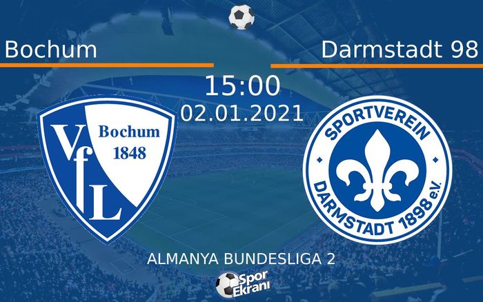 02 Ocak 2021 Bochum vs Darmstadt 98 maçı Hangi Kanalda Saat Kaçta Yayınlanacak? 02 Ocak 2021 Bochum vs Darmstadt 98 maçı Hangi Kanalda Saat Kaçta Yayınlanacak?