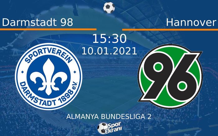 10 Ocak 2021 Darmstadt 98 vs Hannover maçı Hangi Kanalda Saat Kaçta Yayınlanacak? 10 Ocak 2021 Darmstadt 98 vs Hannover maçı Hangi Kanalda Saat Kaçta Yayınlanacak?