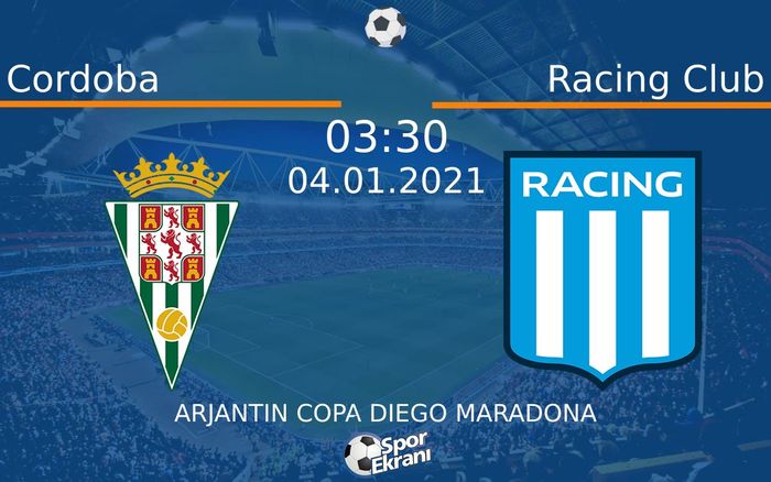 04 Ocak 2021 Cordoba vs Racing Club maçı Hangi Kanalda Saat Kaçta Yayınlanacak? 04 Ocak 2021 Cordoba vs Racing Club maçı Hangi Kanalda Saat Kaçta Yayınlanacak?