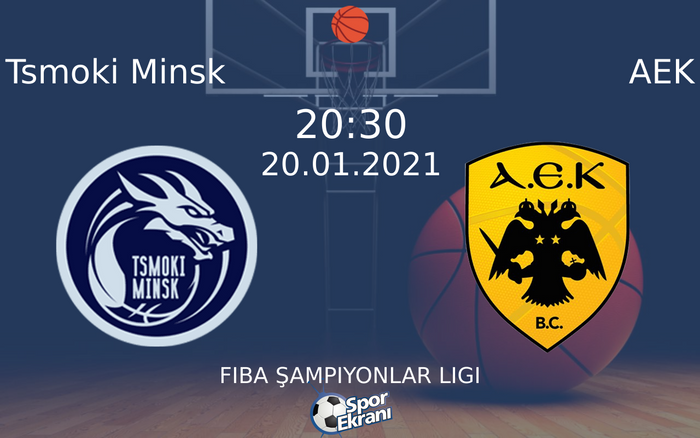 20 Ocak 2021 Tsmoki Minsk vs AEK maçı Hangi Kanalda Saat Kaçta Yayınlanacak? 20 Ocak 2021 Tsmoki Minsk vs AEK maçı Hangi Kanalda Saat Kaçta Yayınlanacak?
