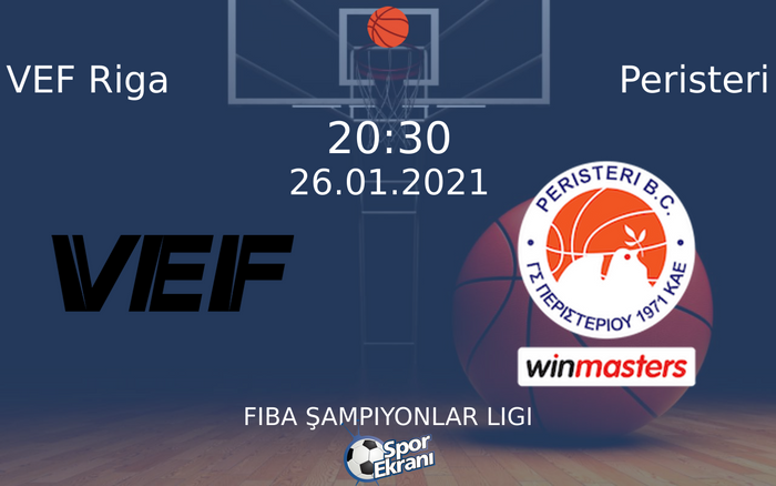 26 Ocak 2021 VEF Riga vs Peristeri maçı Hangi Kanalda Saat Kaçta Yayınlanacak? 26 Ocak 2021 VEF Riga vs Peristeri maçı Hangi Kanalda Saat Kaçta Yayınlanacak?