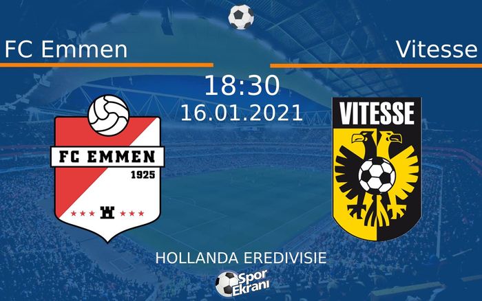 16 Ocak 2021 FC Emmen vs Vitesse maçı Hangi Kanalda Saat Kaçta Yayınlanacak? 16 Ocak 2021 FC Emmen vs Vitesse maçı Hangi Kanalda Saat Kaçta Yayınlanacak?