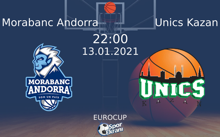 13 Ocak 2021 Morabanc Andorra vs Unics Kazan maçı Hangi Kanalda Saat Kaçta Yayınlanacak?