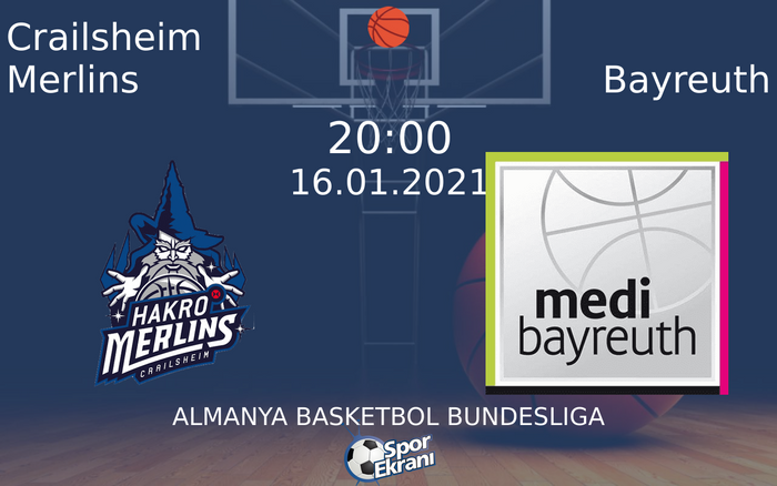 16 Ocak 2021 Crailsheim Merlins vs Bayreuth maçı Hangi Kanalda Saat Kaçta Yayınlanacak? 16 Ocak 2021 Crailsheim Merlins vs Bayreuth maçı Hangi Kanalda Saat Kaçta Yayınlanacak?