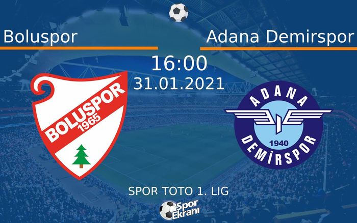 31 Ocak 2021 Boluspor vs Adana Demirspor maçı Hangi Kanalda Saat Kaçta Yayınlanacak? 31 Ocak 2021 Boluspor vs Adana Demirspor maçı Hangi Kanalda Saat Kaçta Yayınlanacak?