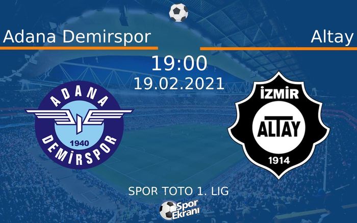 19 Şubat 2021 Adana Demirspor vs Altay maçı Hangi Kanalda Saat Kaçta Yayınlanacak? 19 Şubat 2021 Adana Demirspor vs Altay maçı Hangi Kanalda Saat Kaçta Yayınlanacak?