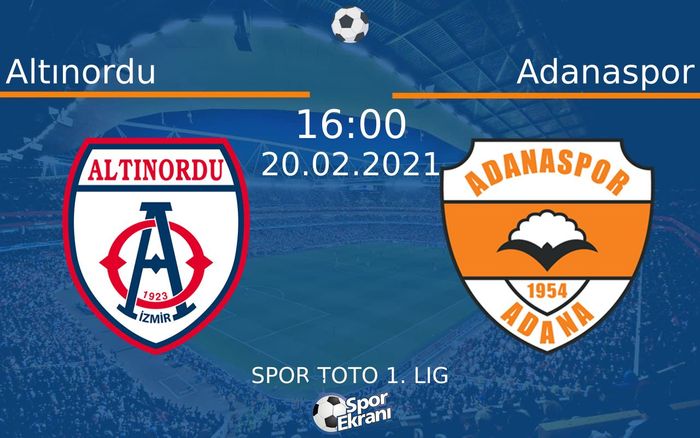 20 Şubat 2021 Altınordu vs Adanaspor maçı Hangi Kanalda Saat Kaçta Yayınlanacak? 20 Şubat 2021 Altınordu vs Adanaspor maçı Hangi Kanalda Saat Kaçta Yayınlanacak?