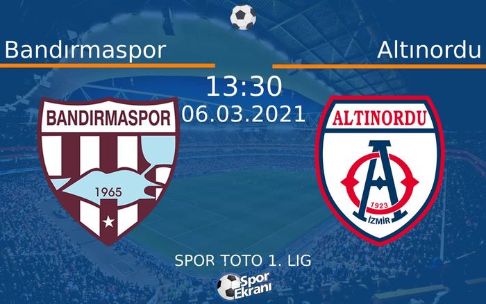 06 Mart 2021 Bandırmaspor vs Altınordu maçı Hangi Kanalda Saat Kaçta Yayınlanacak? 06 Mart 2021 Bandırmaspor vs Altınordu maçı Hangi Kanalda Saat Kaçta Yayınlanacak?