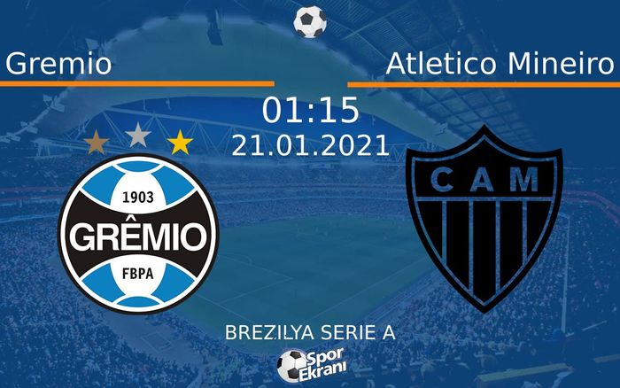 21 Ocak 2021 Gremio vs Atletico Mineiro maçı Hangi Kanalda Saat Kaçta Yayınlanacak? 21 Ocak 2021 Gremio vs Atletico Mineiro maçı Hangi Kanalda Saat Kaçta Yayınlanacak?