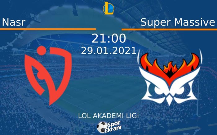 29 Ocak 2021 Nasr vs Super Massive maçı Hangi Kanalda Saat Kaçta Yayınlanacak? 29 Ocak 2021 Nasr vs Super Massive maçı Hangi Kanalda Saat Kaçta Yayınlanacak?