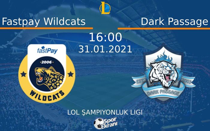 31 Ocak 2021 Fastpay Wildcats vs Dark Passage maçı Hangi Kanalda Saat Kaçta Yayınlanacak? 31 Ocak 2021 Fastpay Wildcats vs Dark Passage maçı Hangi Kanalda Saat Kaçta Yayınlanacak?