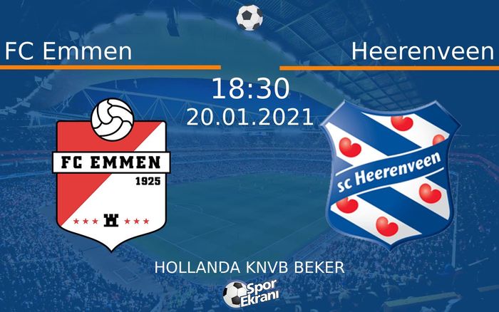 20 Ocak 2021 FC Emmen vs Heerenveen maçı Hangi Kanalda Saat Kaçta Yayınlanacak? 20 Ocak 2021 FC Emmen vs Heerenveen maçı Hangi Kanalda Saat Kaçta Yayınlanacak?