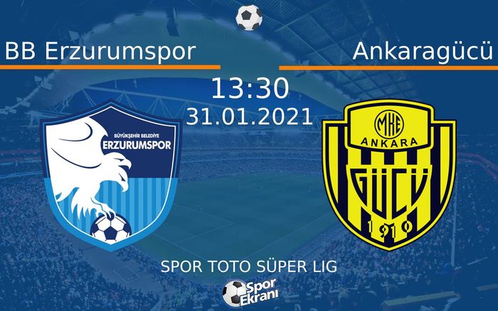 31 Ocak 2021 BB Erzurumspor vs Ankaragücü maçı Hangi Kanalda Saat Kaçta Yayınlanacak? 31 Ocak 2021 BB Erzurumspor vs Ankaragücü maçı Hangi Kanalda Saat Kaçta Yayınlanacak?