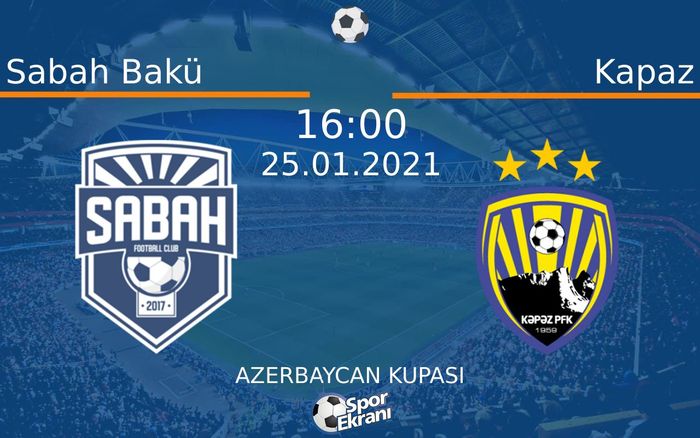 25 Ocak 2021 Sabah Bakü vs Kapaz maçı Hangi Kanalda Saat Kaçta Yayınlanacak? 25 Ocak 2021 Sabah Bakü vs Kapaz maçı Hangi Kanalda Saat Kaçta Yayınlanacak?