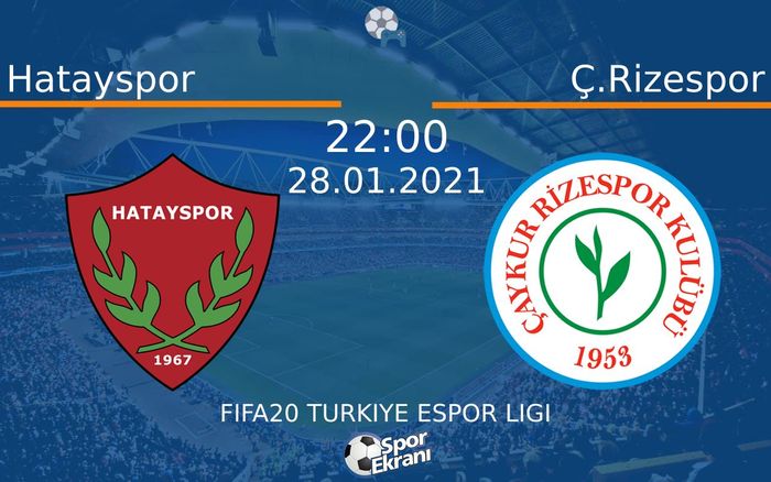 28 Ocak 2021 Hatayspor vs Ç.Rizespor maçı Hangi Kanalda Saat Kaçta Yayınlanacak? 28 Ocak 2021 Hatayspor vs Ç.Rizespor maçı Hangi Kanalda Saat Kaçta Yayınlanacak?
