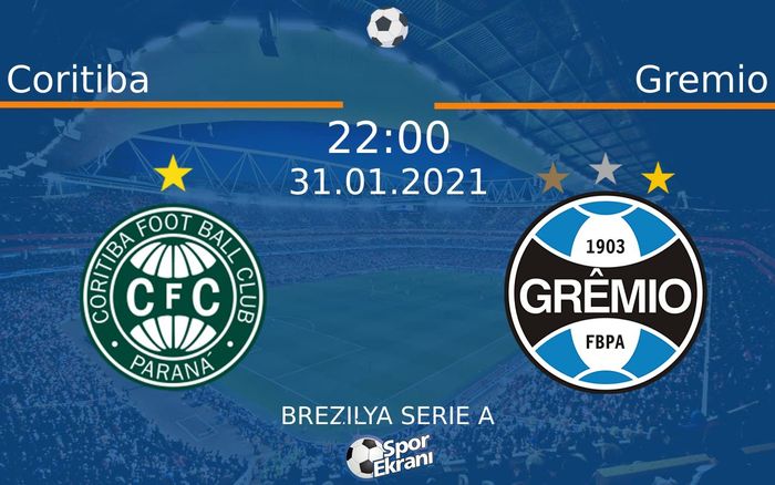 31 Ocak 2021 Coritiba vs Gremio maçı Hangi Kanalda Saat Kaçta Yayınlanacak? 31 Ocak 2021 Coritiba vs Gremio maçı Hangi Kanalda Saat Kaçta Yayınlanacak?