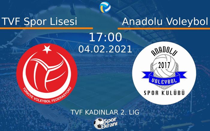 04 Şubat 2021 TVF Spor Lisesi vs Anadolu Voleybol maçı Hangi Kanalda Saat Kaçta Yayınlanacak? 04 Şubat 2021 TVF Spor Lisesi vs Anadolu Voleybol maçı Hangi Kanalda Saat Kaçta Yayınlanacak?