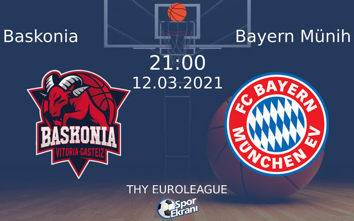 12 Mart 2021 Baskonia vs Bayern Münih maçı Hangi Kanalda Saat Kaçta Yayınlanacak?