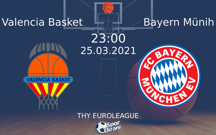 25 Mart 2021 Valencia Basket vs Bayern Münih maçı Hangi Kanalda Saat Kaçta Yayınlanacak?