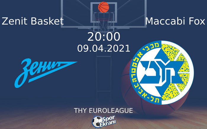 09 Nisan 2021 Zenit Basket vs Maccabi Fox maçı Hangi Kanalda Saat Kaçta Yayınlanacak?