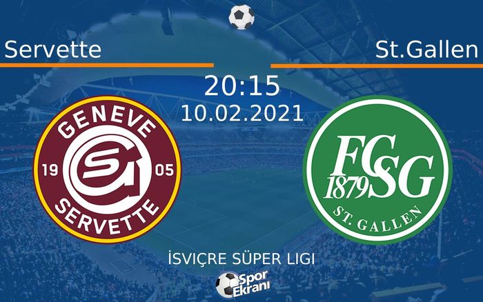 10 Şubat 2021 Servette vs St.Gallen maçı Hangi Kanalda Saat Kaçta Yayınlanacak? 10 Şubat 2021 Servette vs St.Gallen maçı Hangi Kanalda Saat Kaçta Yayınlanacak?