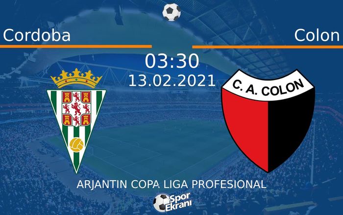 13 Şubat 2021 Cordoba vs Colon maçı Hangi Kanalda Saat Kaçta Yayınlanacak? 13 Şubat 2021 Cordoba vs Colon maçı Hangi Kanalda Saat Kaçta Yayınlanacak?