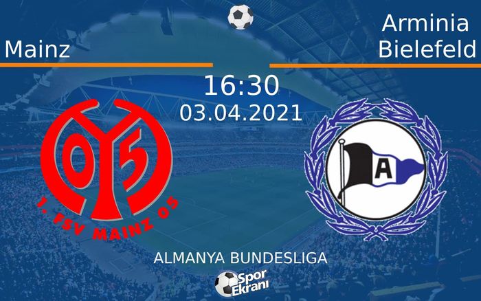 03 Nisan 2021 Mainz vs Arminia Bielefeld maçı Hangi Kanalda Saat Kaçta Yayınlanacak? 03 Nisan 2021 Mainz vs Arminia Bielefeld maçı Hangi Kanalda Saat Kaçta Yayınlanacak?