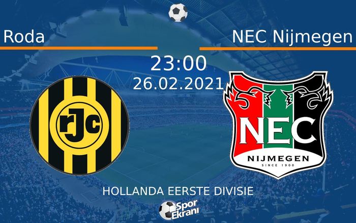 26 Şubat 2021 Roda vs NEC Nijmegen maçı Hangi Kanalda Saat Kaçta Yayınlanacak? 26 Şubat 2021 Roda vs NEC Nijmegen maçı Hangi Kanalda Saat Kaçta Yayınlanacak?