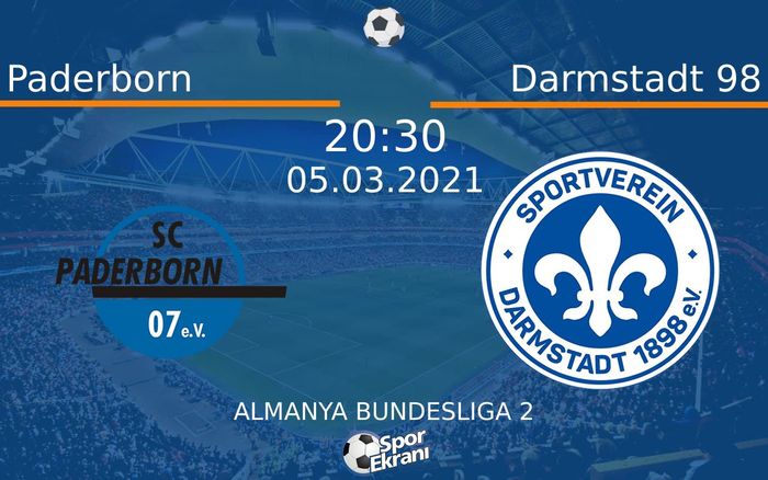 05 Mart 2021 Paderborn vs Darmstadt 98 maçı Hangi Kanalda Saat Kaçta Yayınlanacak? 05 Mart 2021 Paderborn vs Darmstadt 98 maçı Hangi Kanalda Saat Kaçta Yayınlanacak?