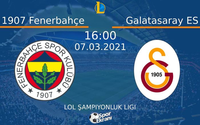 07 Mart 2021 1907 Fenerbahçe vs Galatasaray ES maçı Hangi Kanalda Saat Kaçta Yayınlanacak? 07 Mart 2021 1907 Fenerbahçe vs Galatasaray ES maçı Hangi Kanalda Saat Kaçta Yayınlanacak?