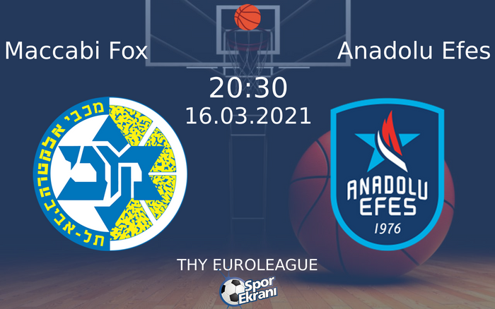 16 Mart 2021 Maccabi Fox vs Anadolu Efes maçı Hangi Kanalda Saat Kaçta Yayınlanacak?