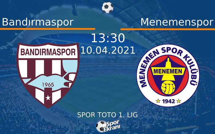 10 Nisan 2021 Bandırmaspor vs Menemenspor maçı Hangi Kanalda Saat Kaçta Yayınlanacak? 10 Nisan 2021 Bandırmaspor vs Menemenspor maçı Hangi Kanalda Saat Kaçta Yayınlanacak?