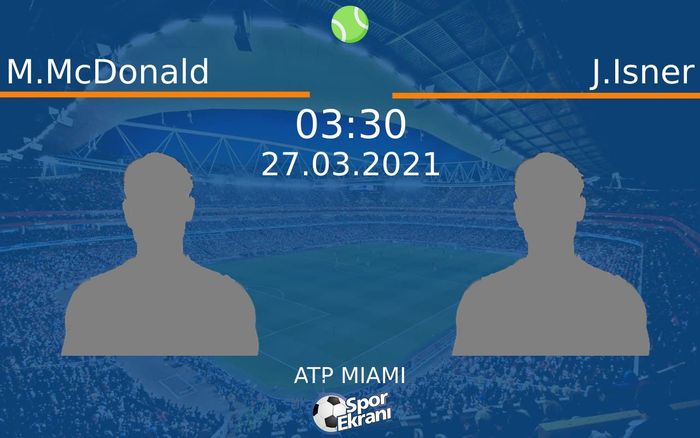 27 Mart 2021 M.McDonald vs J.Isner maçı Hangi Kanalda Saat Kaçta Yayınlanacak? 27 Mart 2021 M.McDonald vs J.Isner maçı Hangi Kanalda Saat Kaçta Yayınlanacak?