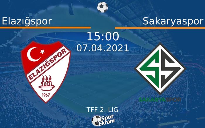 07 Nisan 2021 Elazığspor vs Sakaryaspor maçı Hangi Kanalda Saat Kaçta Yayınlanacak? 07 Nisan 2021 Elazığspor vs Sakaryaspor maçı Hangi Kanalda Saat Kaçta Yayınlanacak?