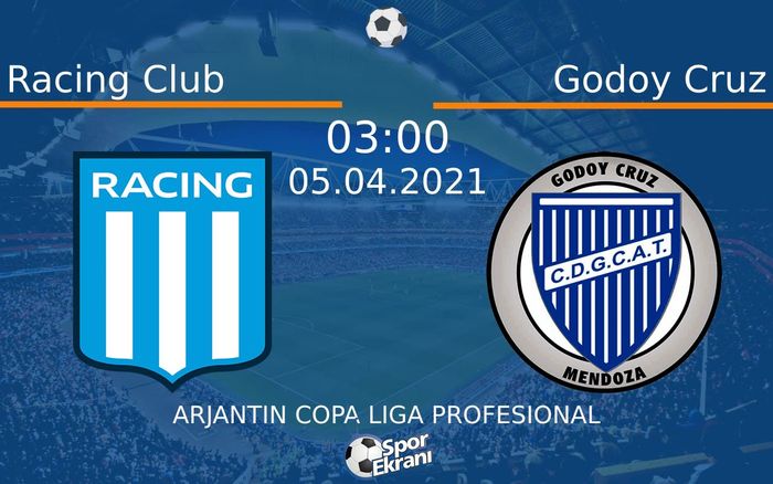 05 Nisan 2021 Racing Club vs Godoy Cruz maçı Hangi Kanalda Saat Kaçta Yayınlanacak? 05 Nisan 2021 Racing Club vs Godoy Cruz maçı Hangi Kanalda Saat Kaçta Yayınlanacak?