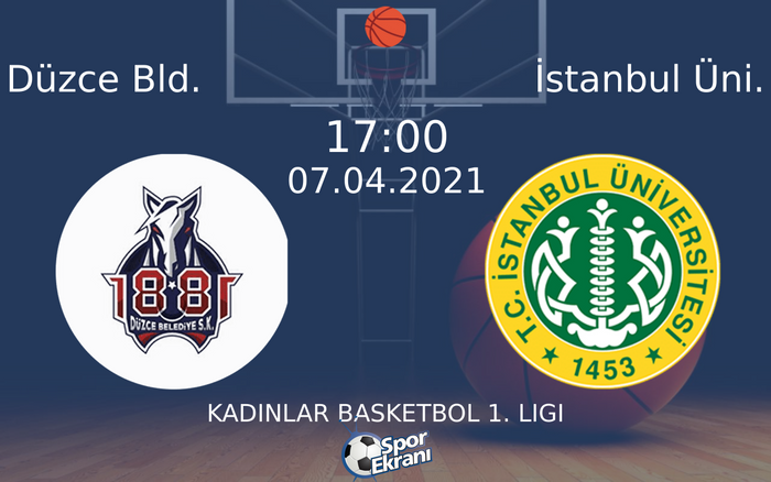 07 Nisan 2021 Düzce Bld. vs İstanbul Üni. maçı Hangi Kanalda Saat Kaçta Yayınlanacak? 07 Nisan 2021 Düzce Bld. vs İstanbul Üni. maçı Hangi Kanalda Saat Kaçta Yayınlanacak?