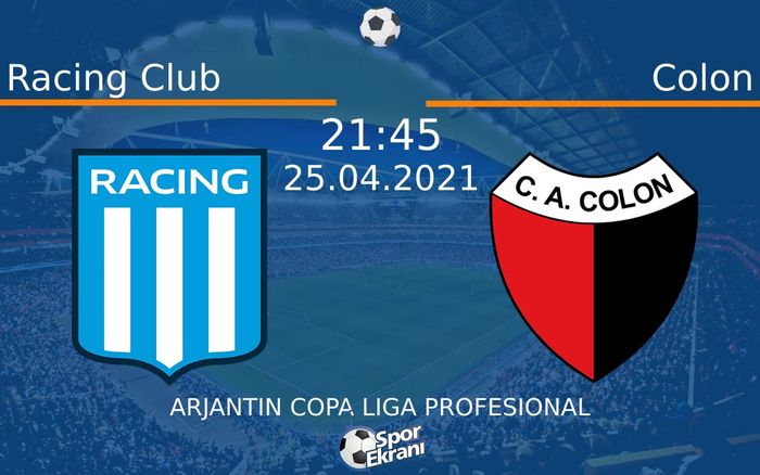 25 Nisan 2021 Racing Club vs Colon maçı Hangi Kanalda Saat Kaçta Yayınlanacak? 25 Nisan 2021 Racing Club vs Colon maçı Hangi Kanalda Saat Kaçta Yayınlanacak?