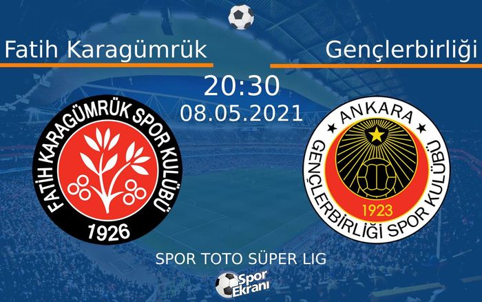08 Mayıs 2021 Fatih Karagümrük vs Gençlerbirliği maçı Hangi Kanalda Saat Kaçta Yayınlanacak? 08 Mayıs 2021 Fatih Karagümrük vs Gençlerbirliği maçı Hangi Kanalda Saat Kaçta Yayınlanacak?