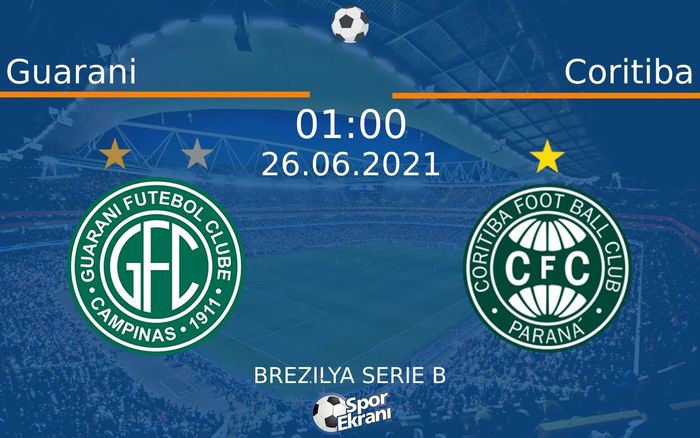26 Haziran 2021 Guarani vs Coritiba maçı Hangi Kanalda Saat Kaçta Yayınlanacak? 26 Haziran 2021 Guarani vs Coritiba maçı Hangi Kanalda Saat Kaçta Yayınlanacak?