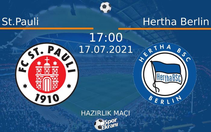 17 Temmuz 2021 St.Pauli vs Hertha Berlin maçı Hangi Kanalda Saat Kaçta Yayınlanacak? 17 Temmuz 2021 St.Pauli vs Hertha Berlin maçı Hangi Kanalda Saat Kaçta Yayınlanacak?